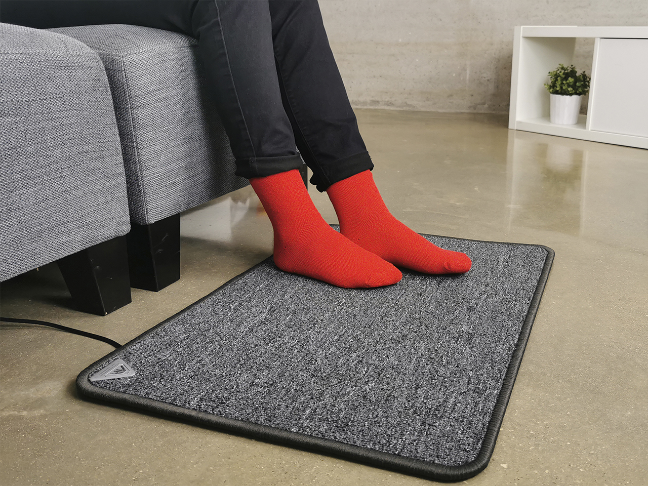 Tapis chauffant électrique et thermique pour pieds, tapis de sol
